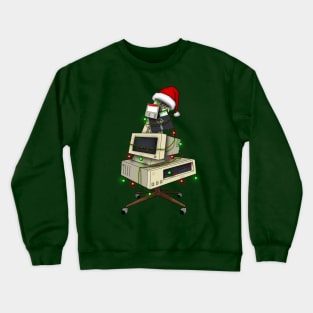 Retro Computer Christmas Tree! Crewneck Sweatshirt